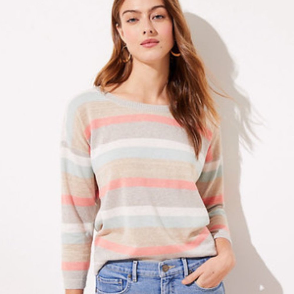 Loft Shimmer Stripe Sweater